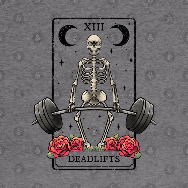 Deadlifts Tarot Card Occult Workout Esoteric Gothic Goth Gym by MerchBeastStudio